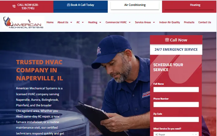 American Mechanical Systems website project