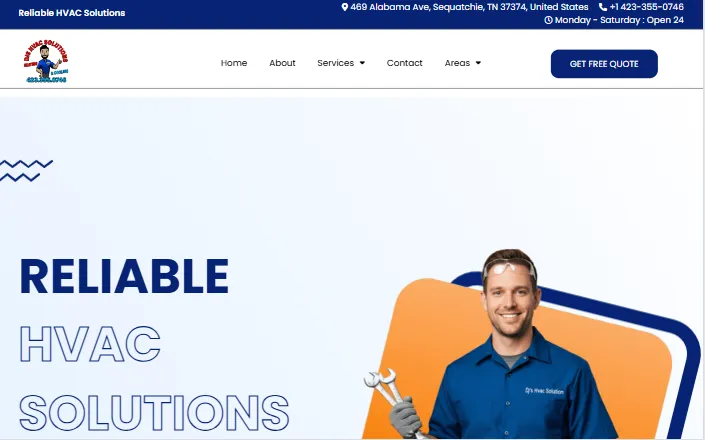DJS HVAC Solutions website project